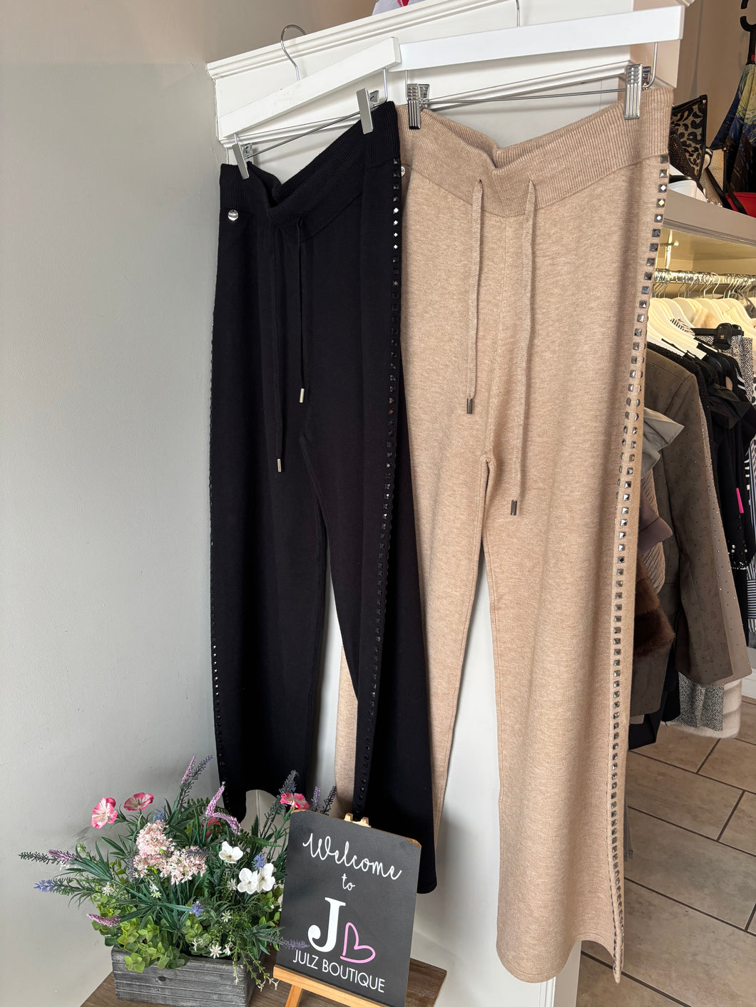 Malissa J - Studded Wide Leg Trousers