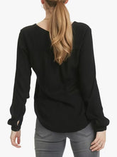 Load image into Gallery viewer, KAFFE Amber V Neck Blouse
