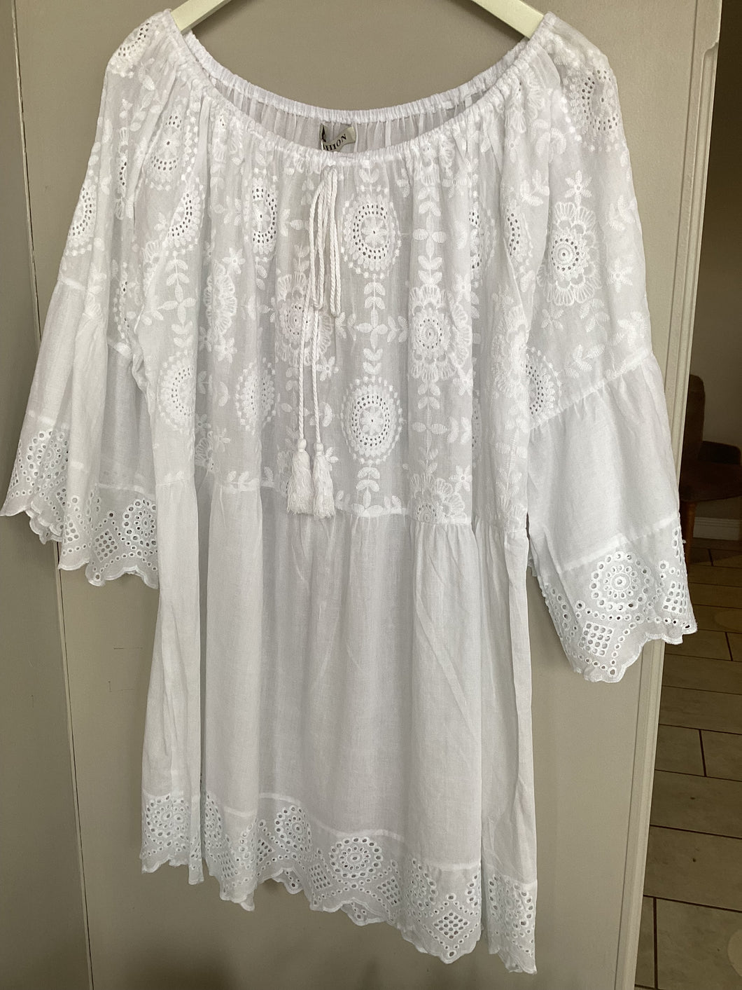 Broderie Anglaise Tassel Top