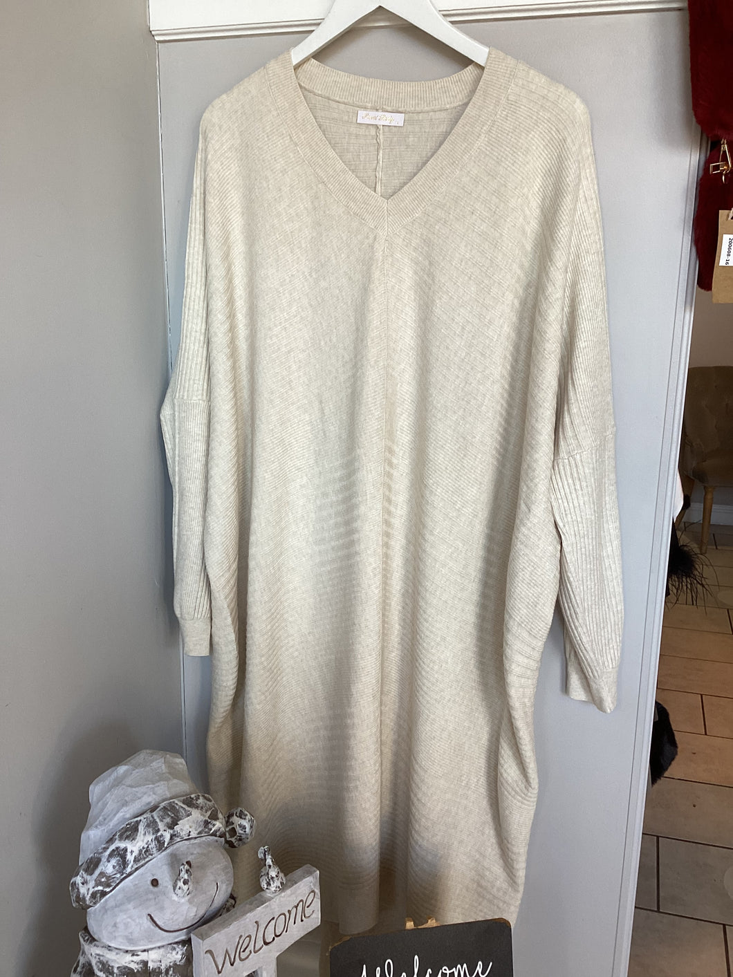 V Neck Jumper Dress