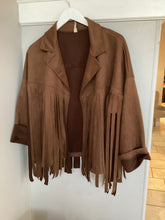 Load image into Gallery viewer, Faux Suede Tassel Jacket
