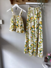 Load image into Gallery viewer, Lemon Puff Ball Wide Leg Co-Ord Set
