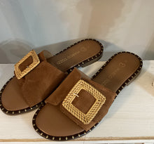 Load image into Gallery viewer, Marco Tozzi Cognac Comb Sandal
