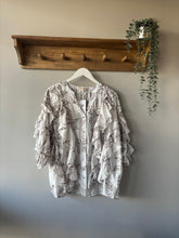 Load image into Gallery viewer, Malissa J Latte Ruffle Blouse
