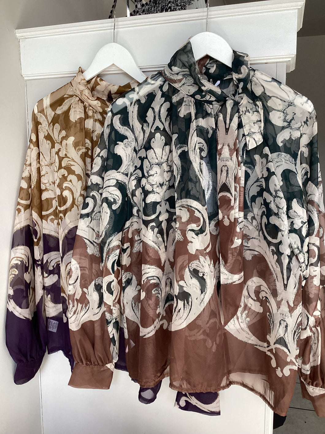Tie Neck Chiffon Blouse