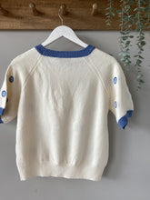 Load image into Gallery viewer, Cream Knit Short Sleeved Polka Dot Sweater
