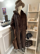 Load image into Gallery viewer, Malissa J Faux Fur herringbone coat with hood
