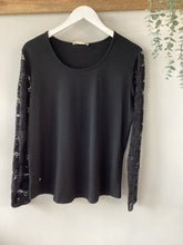 Load image into Gallery viewer, Malissa J Lace Sequin Sleeve Top Pre-order
