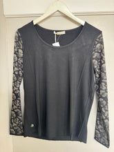 Load image into Gallery viewer, Malissa J Mesh Sleeve Top-Black
