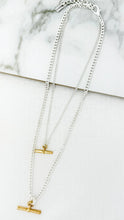 Load image into Gallery viewer, Envy Double T Bar Necklace

