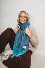 Load image into Gallery viewer, Ellie Beaumont Tonal Blue Winter Scarf
