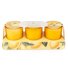 Load image into Gallery viewer, Set of 3 Votive Candles - Sweet Lemon &amp; Rosemary
