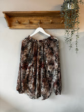 Load image into Gallery viewer, Malissa J Chocolate Floral Blouse
