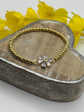 Load image into Gallery viewer, Malissa J Elasticated Diamante Flower Bracelet
