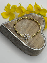 Load image into Gallery viewer, Malissa J Elasticated Diamante Flower Bracelet
