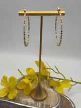 Load image into Gallery viewer, Malissa J Coloured Diamanté Hoop Earrings
