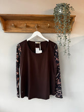 Load image into Gallery viewer, Malissa J Mesh Sleeve Animal Print Top
