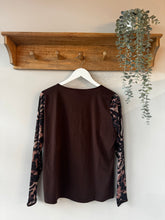Load image into Gallery viewer, Malissa J Mesh Sleeve Animal Print Top
