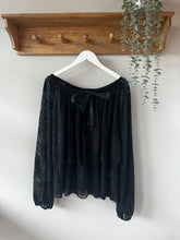 Load image into Gallery viewer, Black Bardot Lace Blouse

