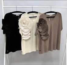 Load image into Gallery viewer, Malissa J Pleated Flower Topo
